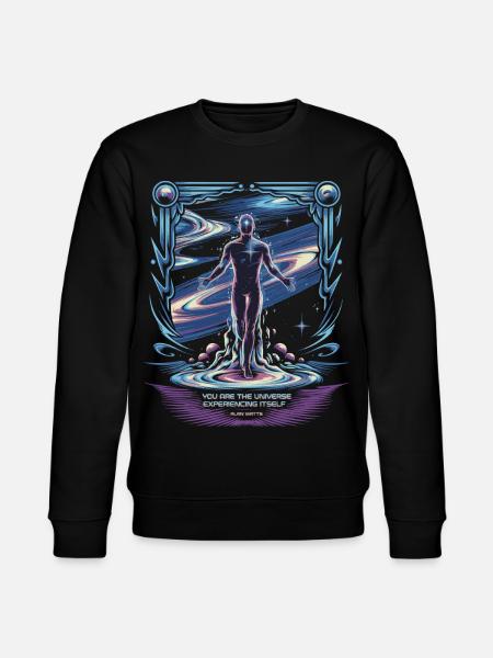 Cosmic Self | Alan Watts Universe Quote - Stanley/Stella CHANGER Unisex Organic Sweatshirt - black