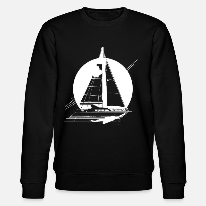 Dessin de voilier - Sweat bio CHANGER Stanley/Stella Unisexe - noir