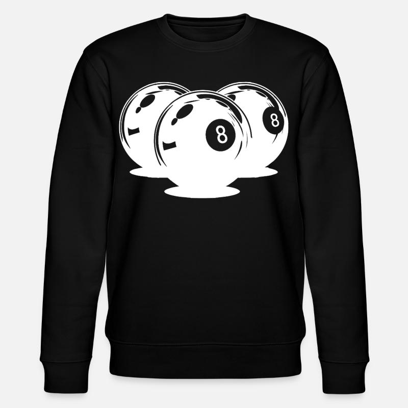 Dessin de boules de billard - Sweat bio CHANGER Stanley/Stella Unisexe - noir