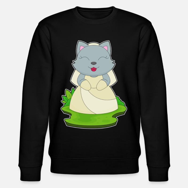 Chat Voile de mariée Mariage - Sweat bio CHANGER Stanley/Stella Unisexe - noir