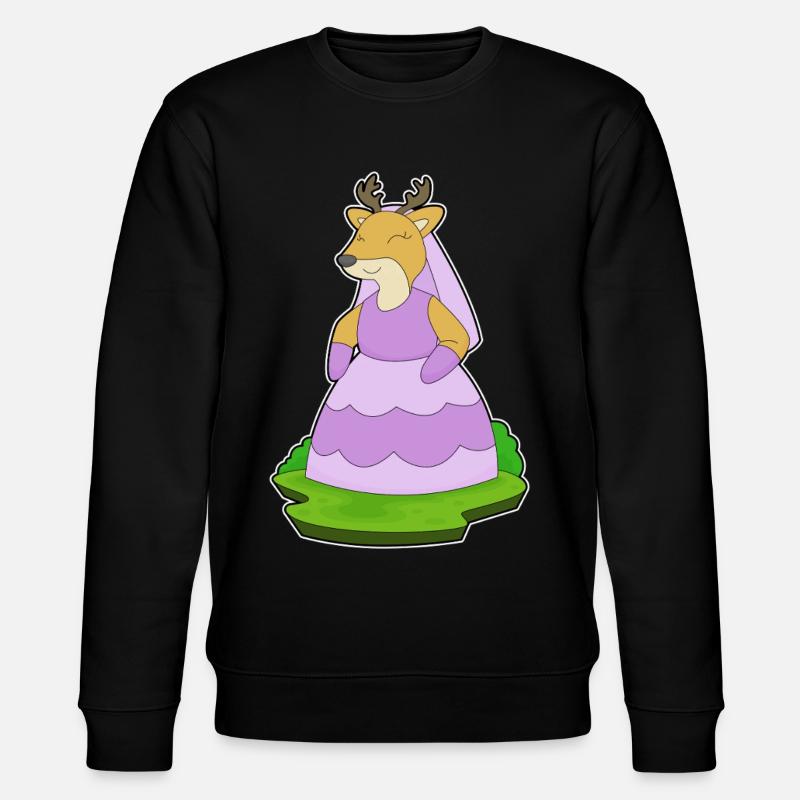 Cerf Voile de mariée Mariage - Sweat bio CHANGER Stanley/Stella Unisexe - noir