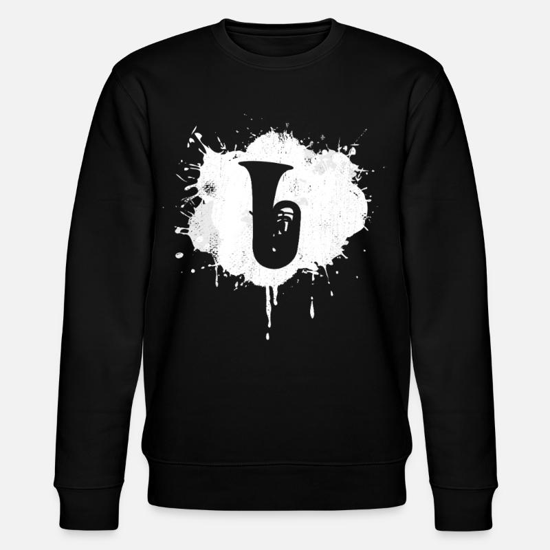 Tuba Zeichnung - Stanley/Stella Unisex Bio-Sweatshirt CHANGER - Schwarz