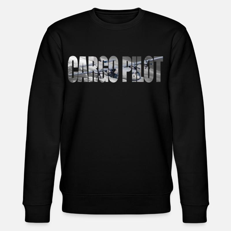 Cargo pilot C-130 - Stanley/Stella Unisex Bio-Sweatshirt CHANGER  - Schwarz