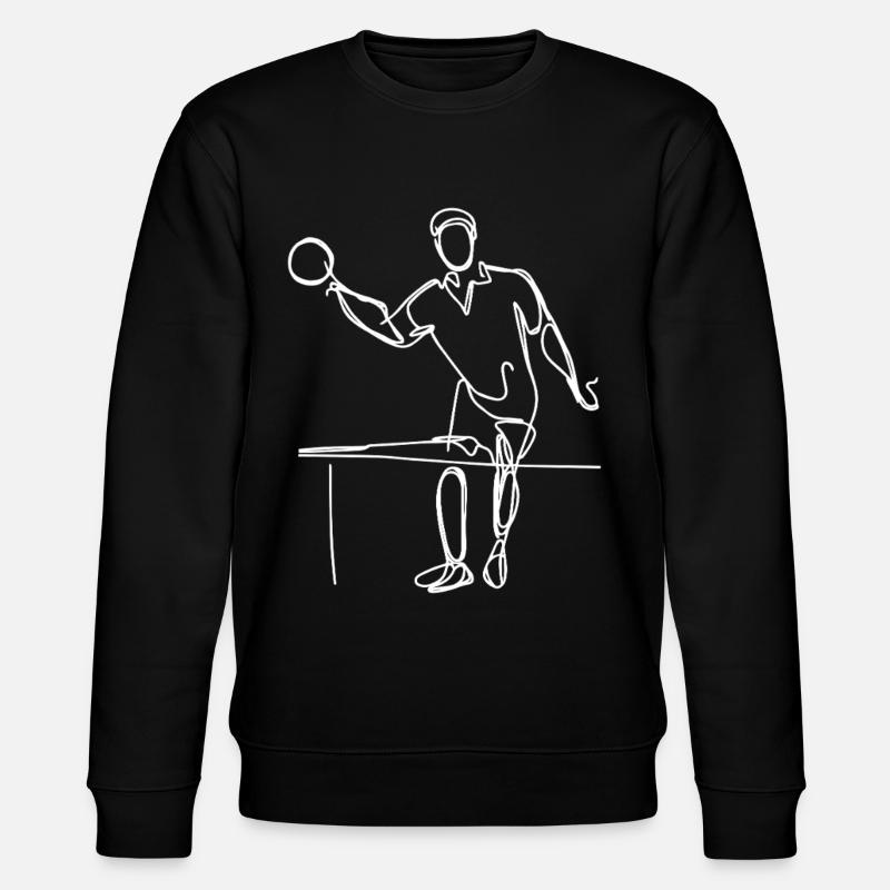 Ping Pong Player Sketch - Stanley/Stella CHANGER Unisex Organic Sweatshirt - black