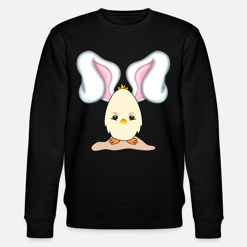 EASTER BUNNY CHICK EASTER BUNNY - Stanley/Stella CHANGER Unisex Organic Sweatshirt - black
