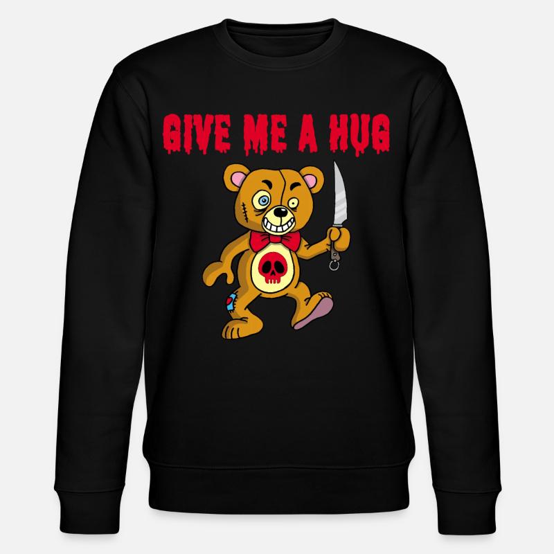 Psychopathischer Teddybär - Stanley/Stella Unisex Bio-Sweatshirt CHANGER  - Schwarz