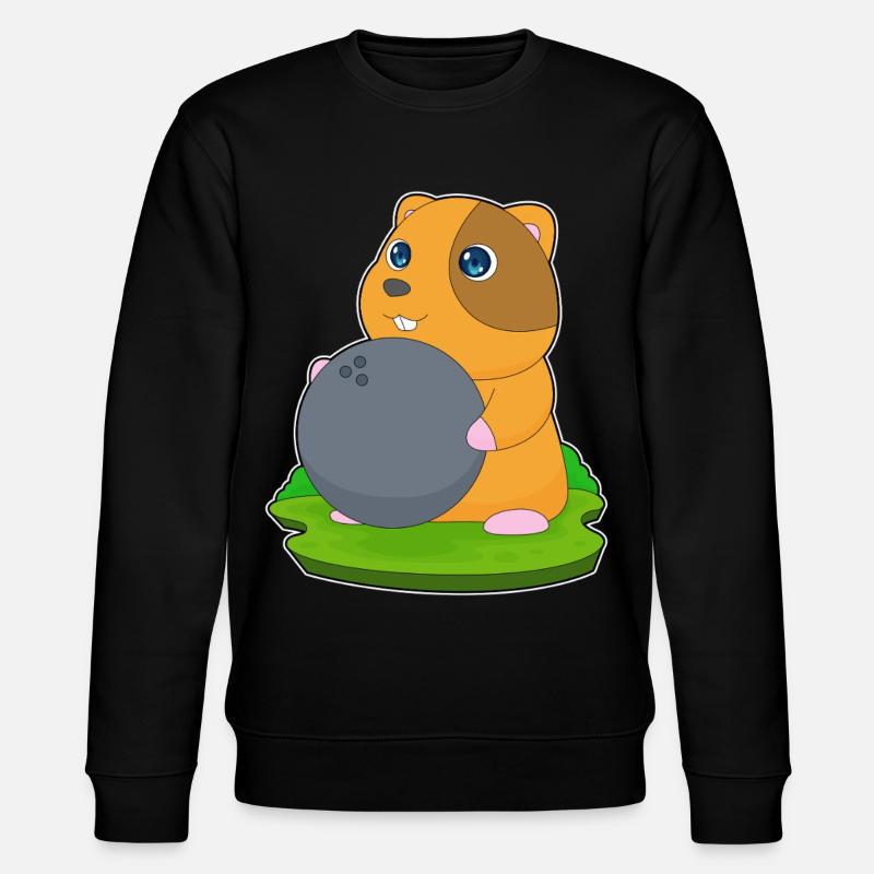 Hamster Bowling Bowlingkugel - Stanley/Stella Unisex Bio-Sweatshirt CHANGER  - Schwarz