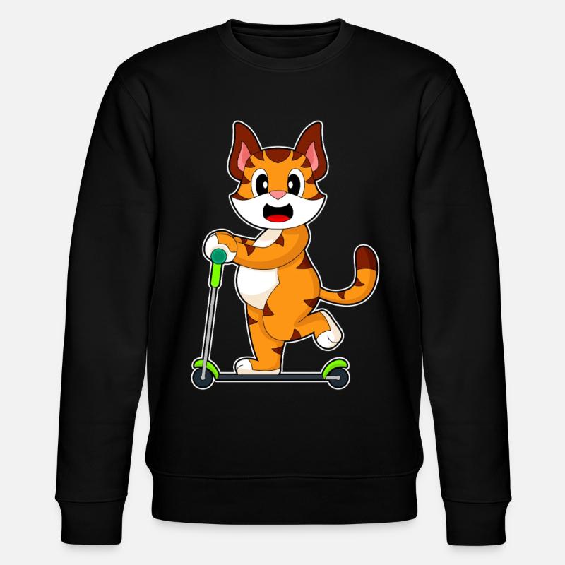 Tiger Scooter - Stanley/Stella Unisex Bio-Sweatshirt CHANGER - Schwarz