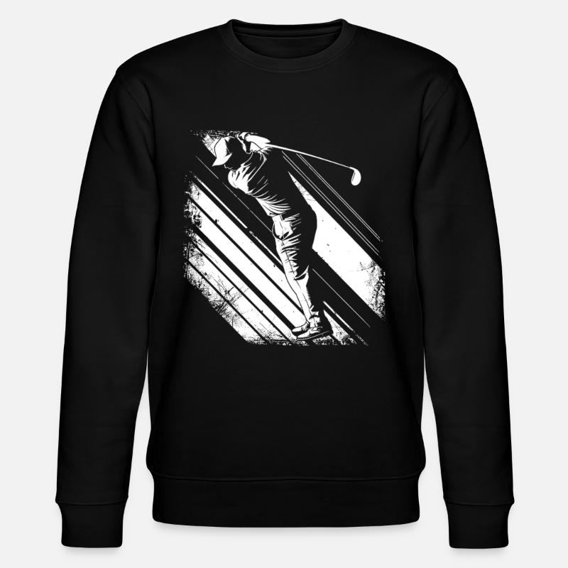 Golfer Grafik - Stanley/Stella Unisex Bio-Sweatshirt CHANGER  - Schwarz