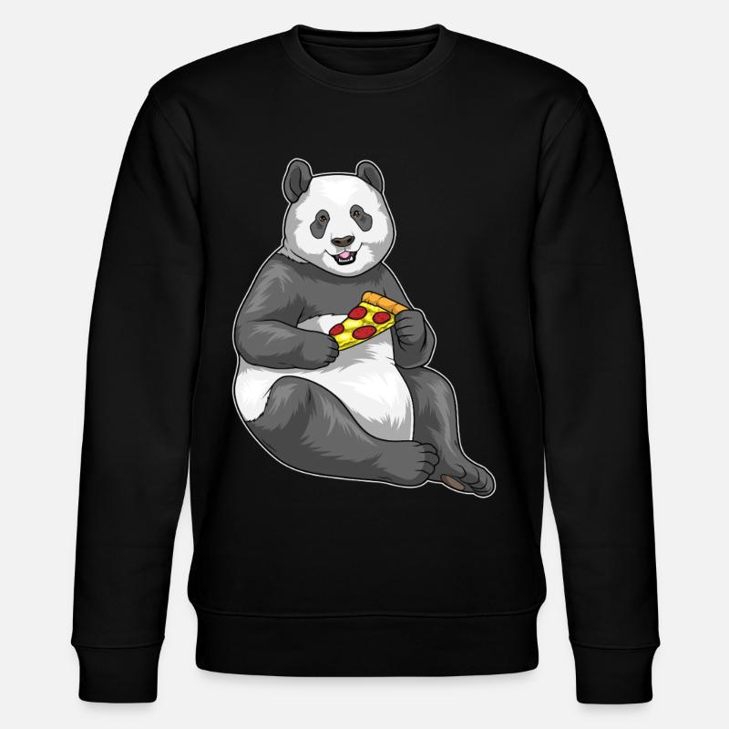 Panda Pizza - Stanley/Stella CHANGER Unisex Organic Sweatshirt - black