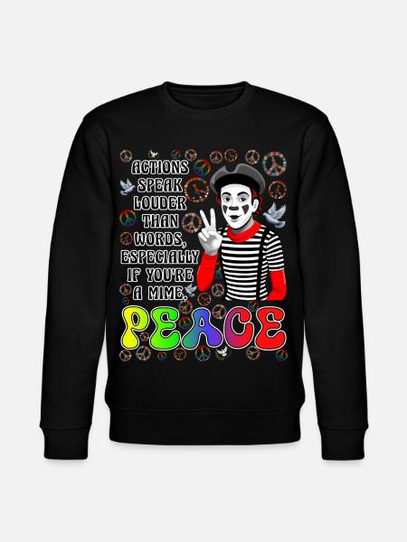 Frieden ist das Wichtigste - Stanley/Stella Unisex Bio-Sweatshirt CHANGER - Schwarz