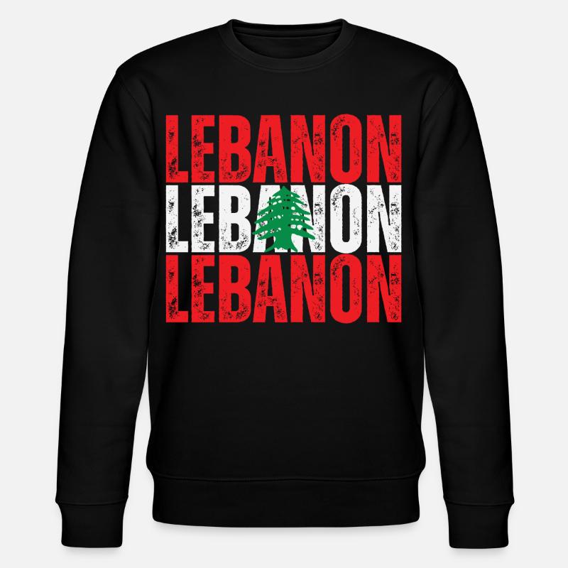 Drapeau du Liban, fierté libanaise - Sweat bio CHANGER Stanley/Stella Unisexe - noir