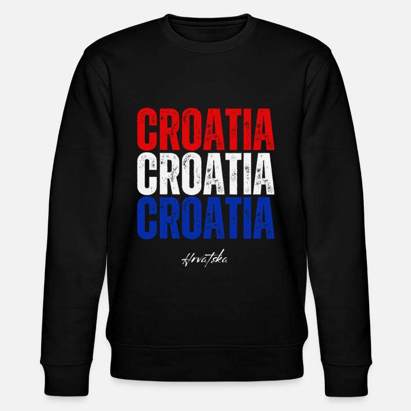 Drapeau croate, fierté croate - Sweat bio CHANGER Stanley/Stella Unisexe - noir