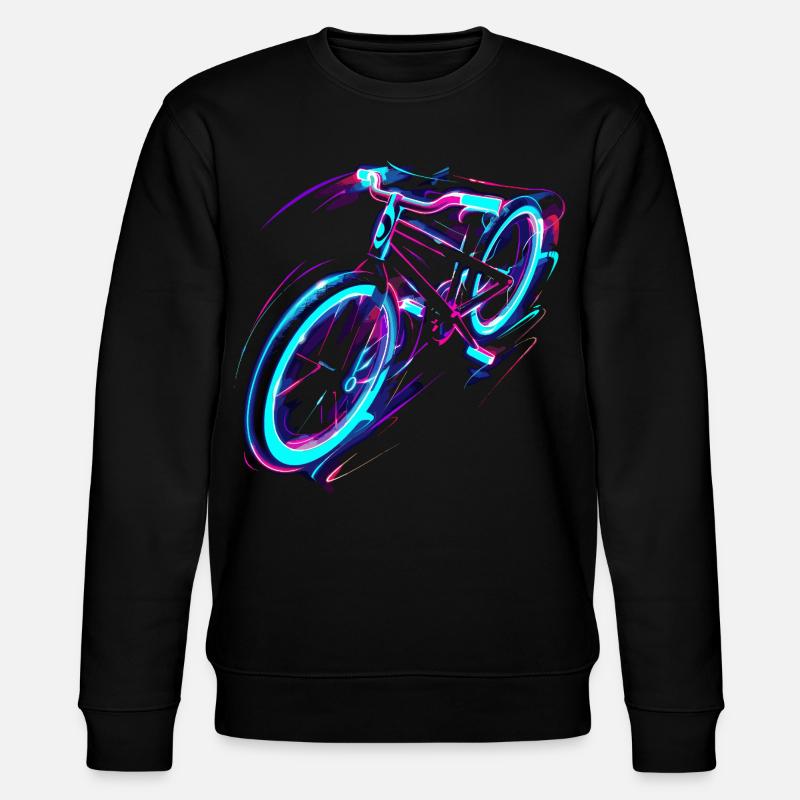 Fahrrad Vaporwave - Stanley/Stella Unisex Bio-Sweatshirt CHANGER  - Schwarz