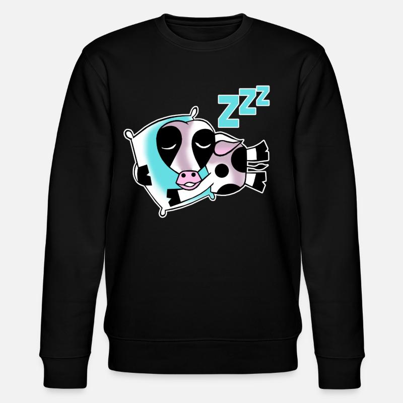 Schlafende Kuh - Stanley/Stella Unisex Bio-Sweatshirt CHANGER  - Schwarz