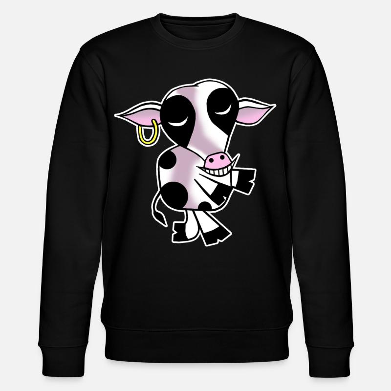 Einladende Kuh - Stanley/Stella Unisex Bio-Sweatshirt CHANGER  - Schwarz