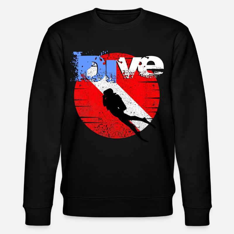 Drapeau de plongée américain - Sweat bio CHANGER Stanley/Stella Unisexe - noir