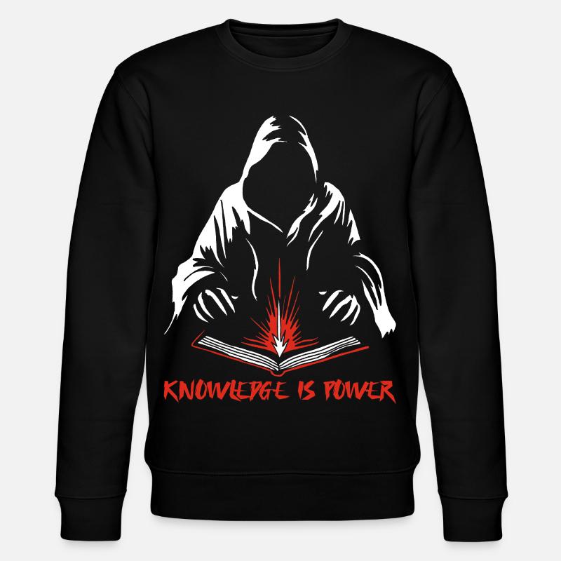 Knowledge is power - Stanley/Stella CHANGER Unisex Organic Sweatshirt - black