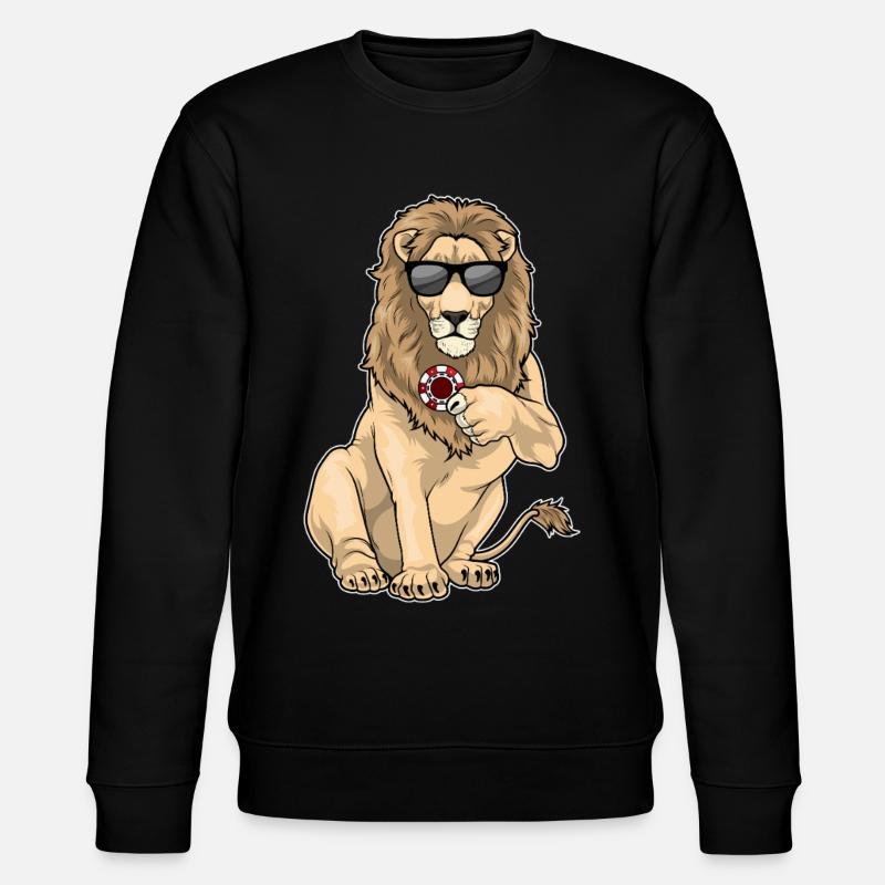 Löwe Poker Pokerchips - Stanley/Stella Unisex Bio-Sweatshirt CHANGER  - Schwarz