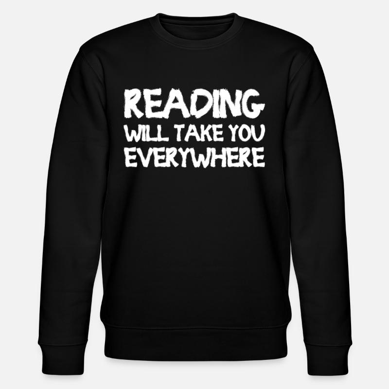 Reading Will Take You Everywhere - Stanley/Stella Unisex Bio-Sweatshirt CHANGER - Schwarz