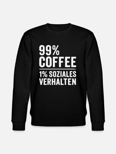 99% Coffee - Stanley/Stella CHANGER Unisex Organic Sweatshirt - black