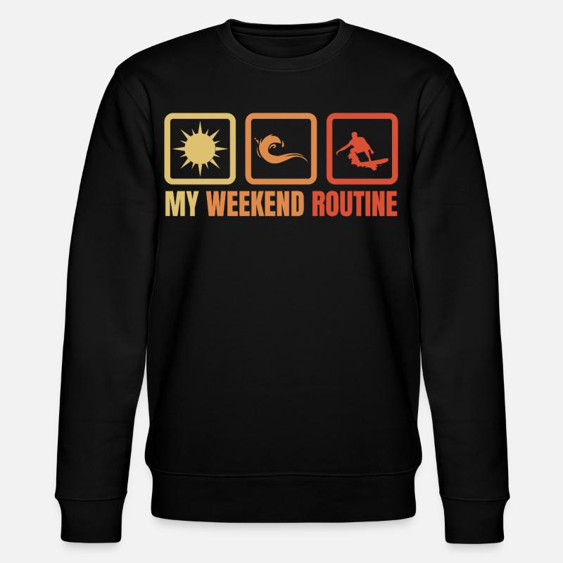 Surfer Weekend Routine - Stanley/Stella CHANGER Unisex Organic Sweatshirt - black