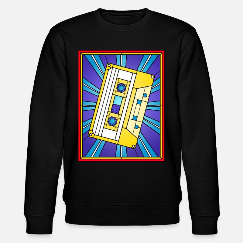 Retro Kassette Pop Art Design - Stanley/Stella Unisex Bio-Sweatshirt CHANGER  - Schwarz