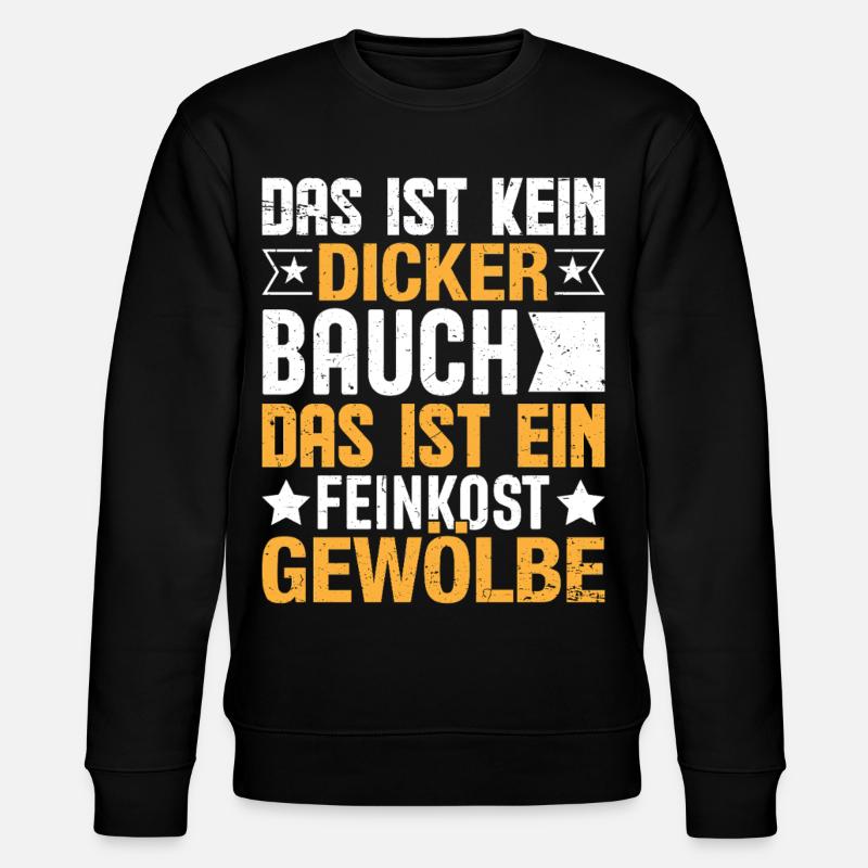 Das ist kein dicker Baucher - Stanley/Stella Unisex Bio-Sweatshirt CHANGER  - Schwarz