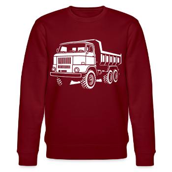 Schwerlast aus Stahl - Stanley/Stella Unisex Bio-Sweatshirt CHANGER  - Burgunderrot - Vorne - Nik (191cm) & Marisol (170cm)