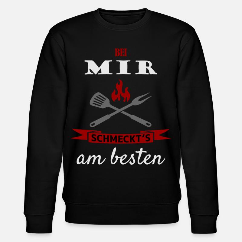 Bei mir schmeckt's am besten - Stanley/Stella Unisex Bio-Sweatshirt CHANGER  - Schwarz