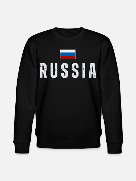 Russian flag, Russian pride - Stanley/Stella CHANGER Unisex Organic Sweatshirt - black