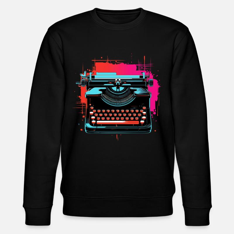 Schreibmaschine Retrowave - Stanley/Stella Unisex Bio-Sweatshirt CHANGER  - Schwarz