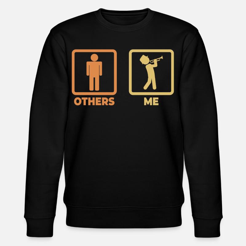 Trompeter Strichmännchen - Stanley/Stella Unisex Bio-Sweatshirt CHANGER  - Schwarz