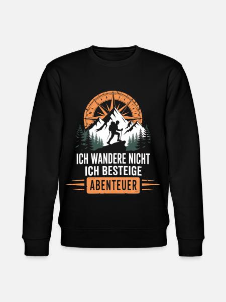 Wandern Abenteuer Wander Shirt - Stanley/Stella Unisex Bio-Sweatshirt CHANGER - Schwarz