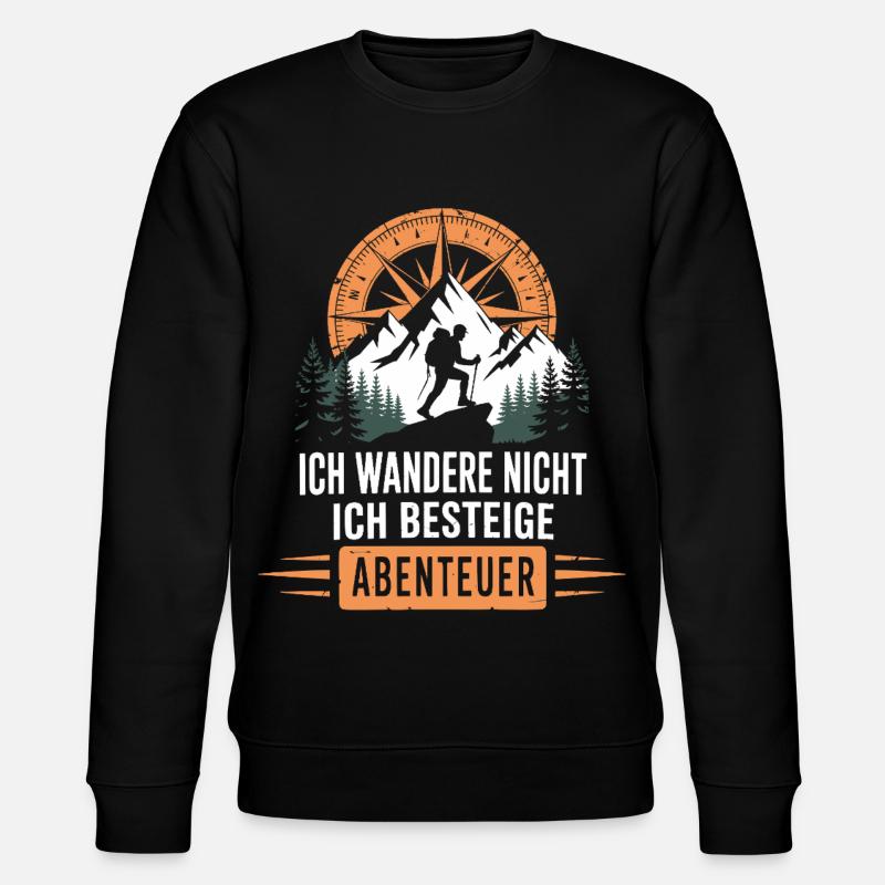 Wandern Abenteuer Wander Shirt - Stanley/Stella Unisex Bio-Sweatshirt CHANGER - Schwarz
