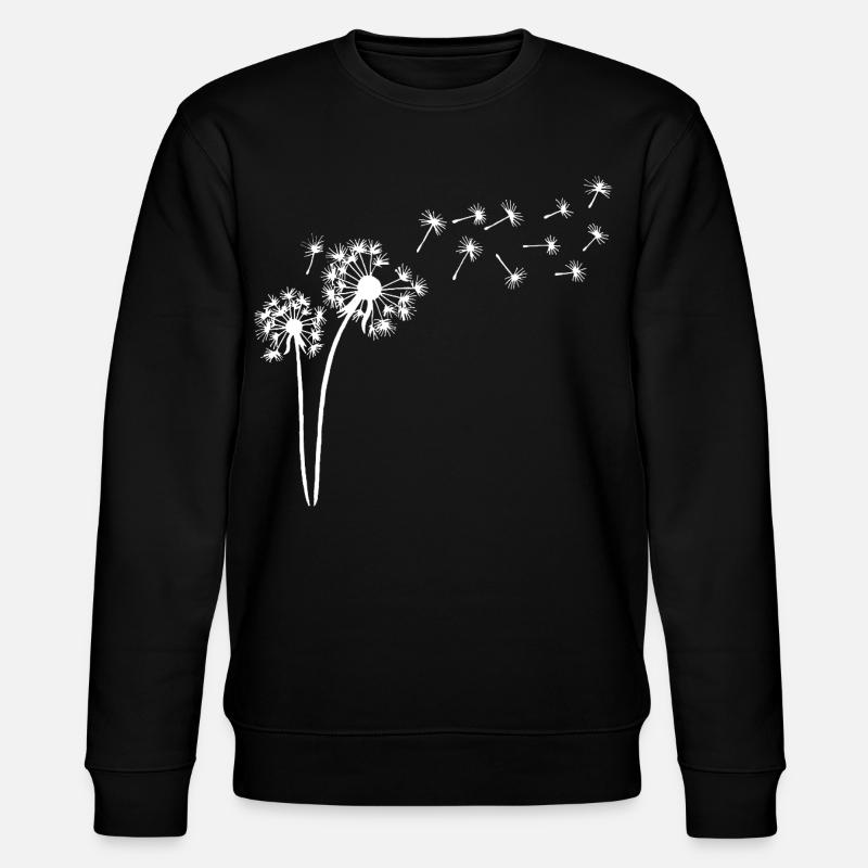 White dandelion in the wind - Stanley/Stella CHANGER Unisex Organic Sweatshirt - black
