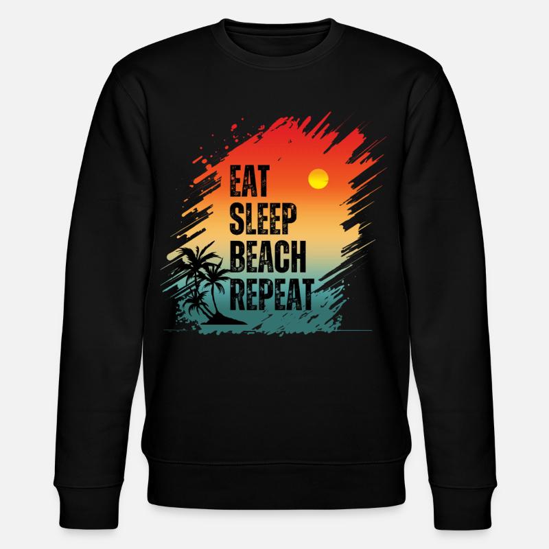 MANGER DORMIR PLAGE RÉPÉTER - Sweat bio CHANGER Stanley/Stella Unisexe - noir