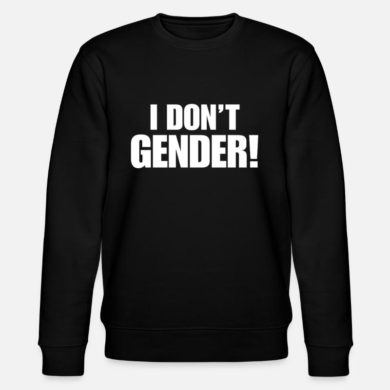 anti gendern - Stanley/Stella Unisex Bio-Sweatshirt CHANGER - Schwarz