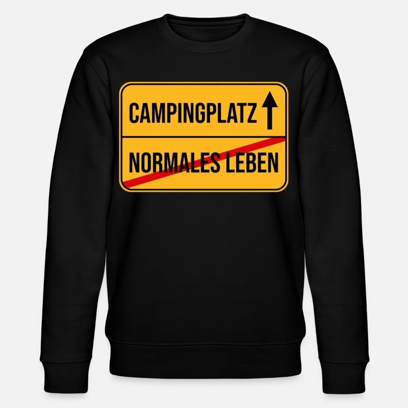 Campingplatz Warnhinweis Design - Stanley/Stella Unisex Bio-Sweatshirt CHANGER  - Schwarz