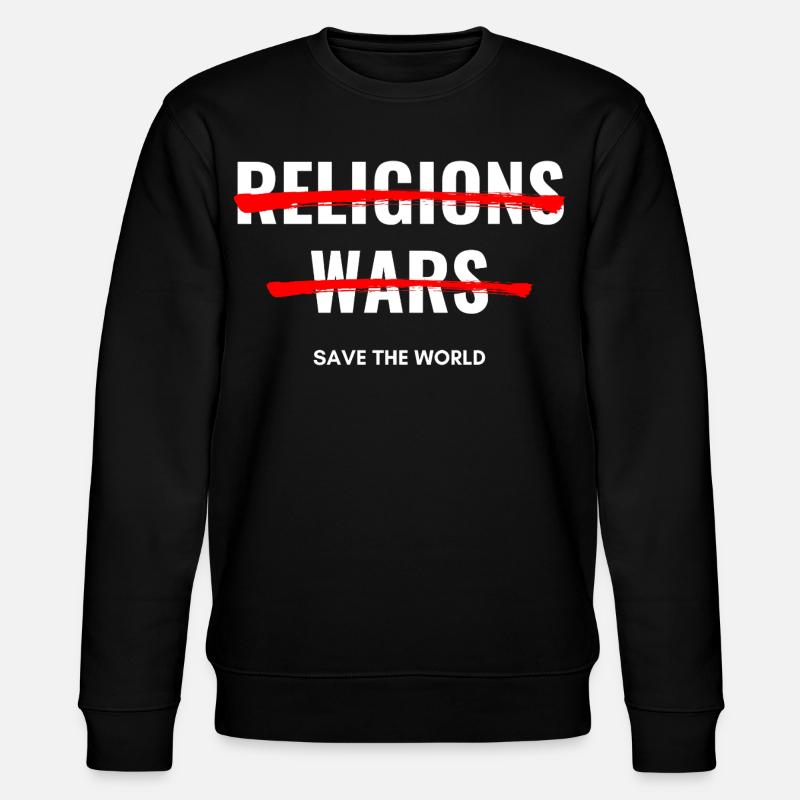 No religions, no wars - Stanley/Stella CHANGER Unisex Organic Sweatshirt - black