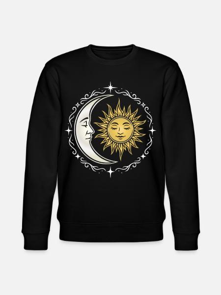 Sun and Moon - Spiritual Symbol - Stanley/Stella CHANGER Unisex Organic Sweatshirt - black