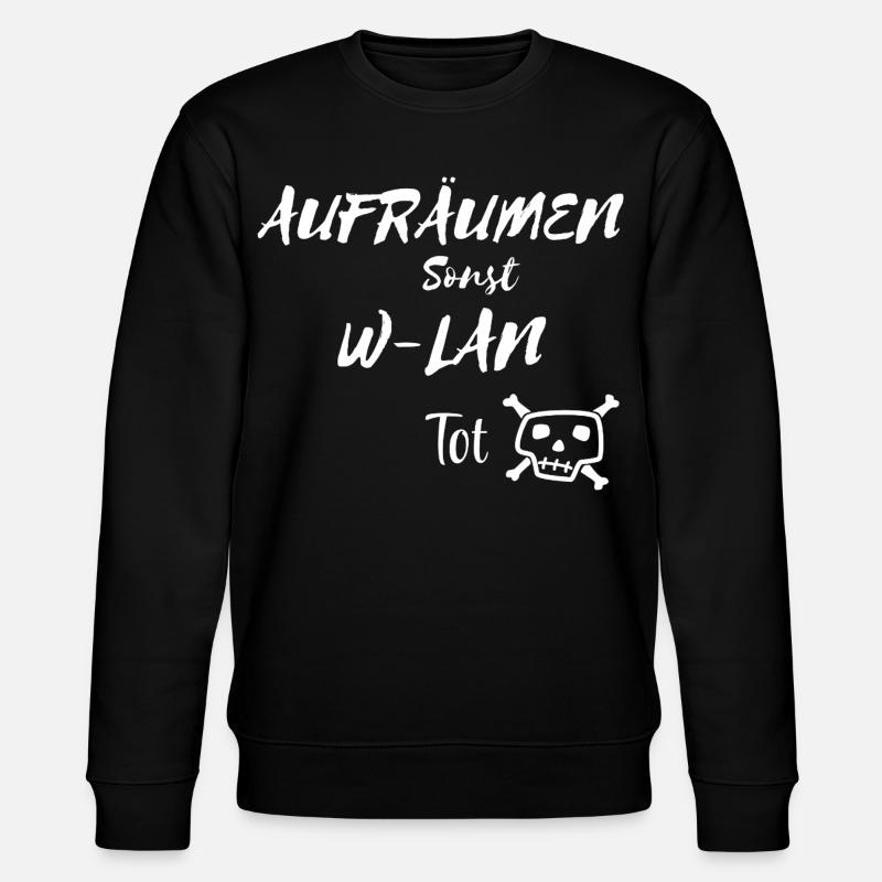 Kreativer Totenkopf mit Textmotivation - Stanley/Stella Unisex Bio-Sweatshirt CHANGER  - Schwarz
