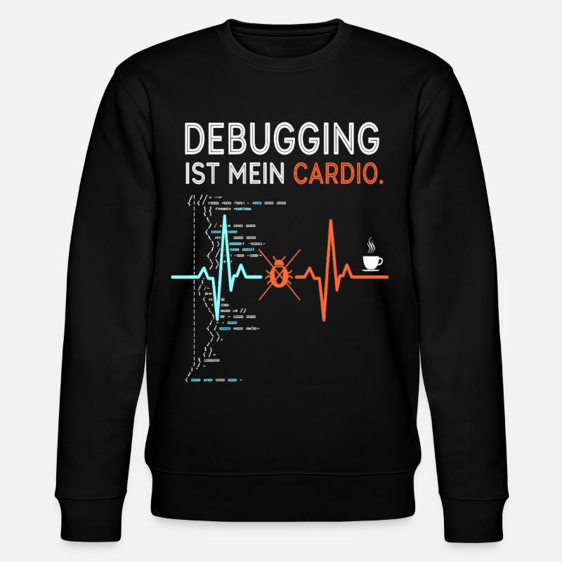 Debugging ist mein Cardio - Computer Nerd - Stanley/Stella Unisex Bio-Sweatshirt CHANGER - Schwarz