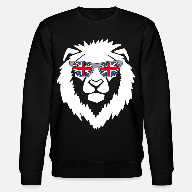 Weißer britischer Löwe - Stanley/Stella Unisex Bio-Sweatshirt CHANGER  - Schwarz
