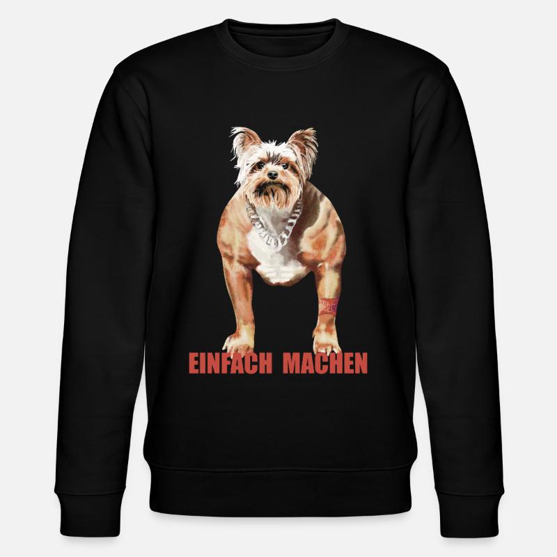Humorvoller Doggynator mit Spruch - Stanley/Stella Unisex Bio-Sweatshirt CHANGER  - Schwarz