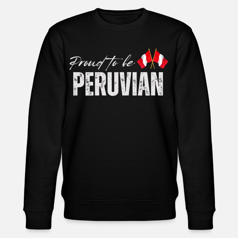 Proud Peruvian, Made in Peru - Stanley/Stella CHANGER Unisex Organic Sweatshirt - black