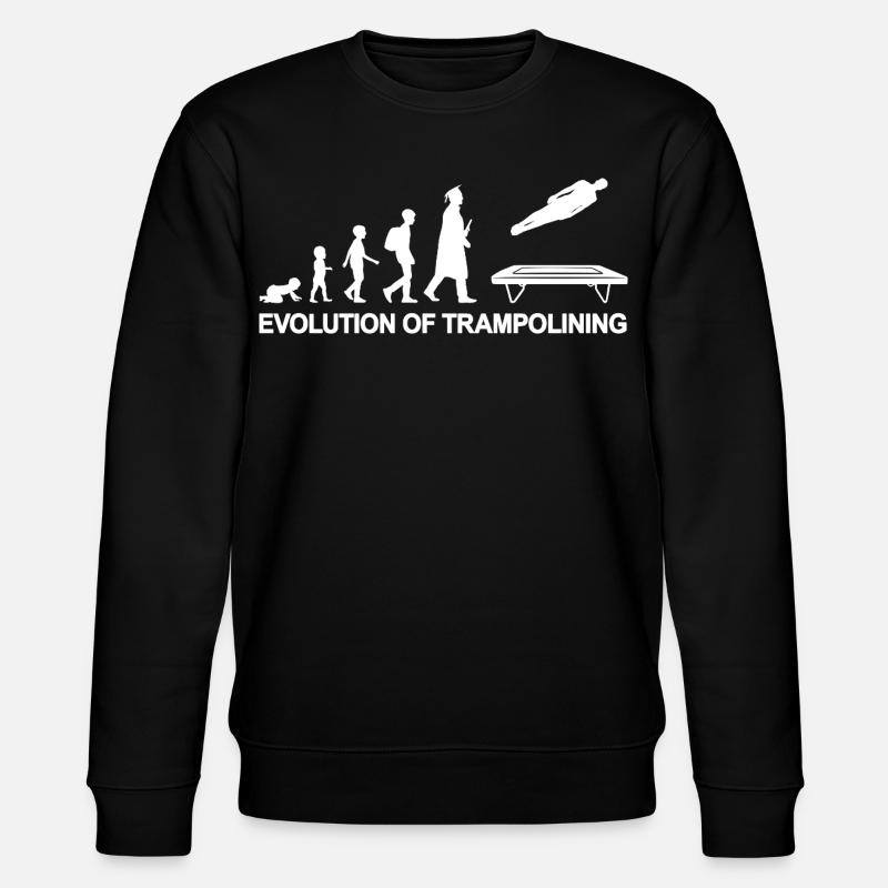 Evolution Trampolinist - Stanley/Stella Unisex Bio-Sweatshirt CHANGER  - Schwarz