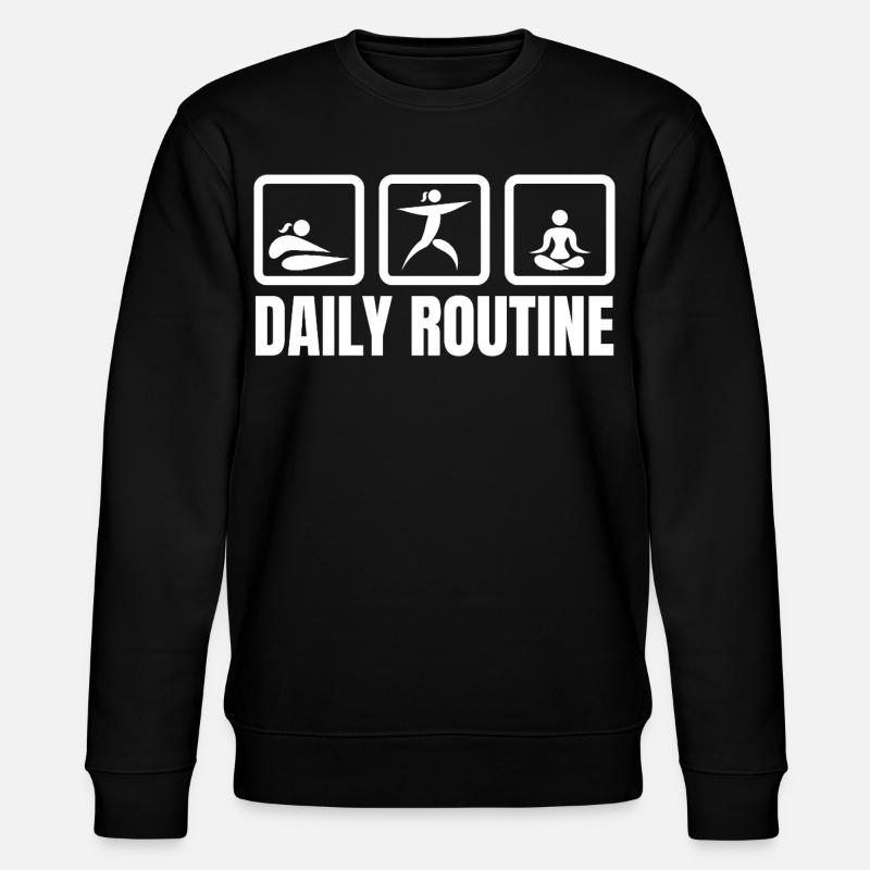 Routine quotidienne des amateurs de yoga - Sweat bio CHANGER Stanley/Stella Unisexe - noir