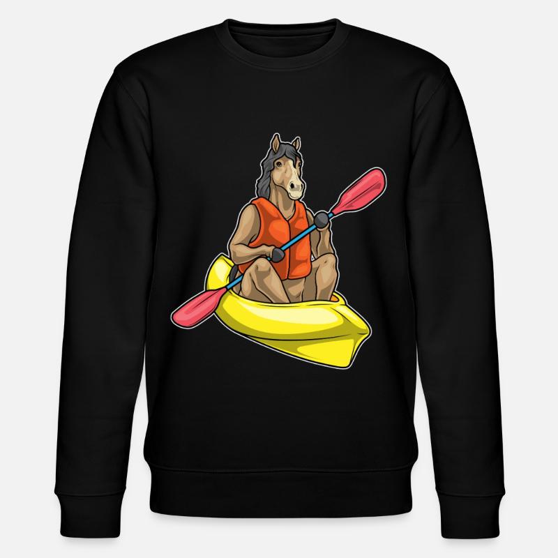 Pferd Kayak Paddel - Stanley/Stella Unisex Bio-Sweatshirt CHANGER  - Schwarz