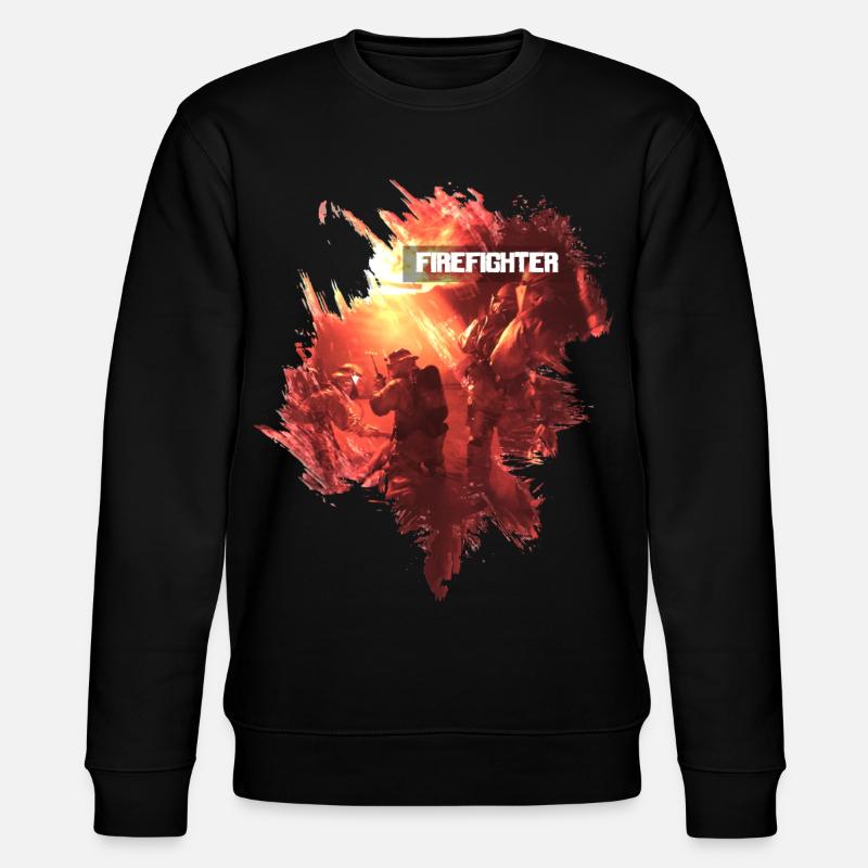 Firefighter - Stanley/Stella Unisex Bio-Sweatshirt CHANGER  - Schwarz